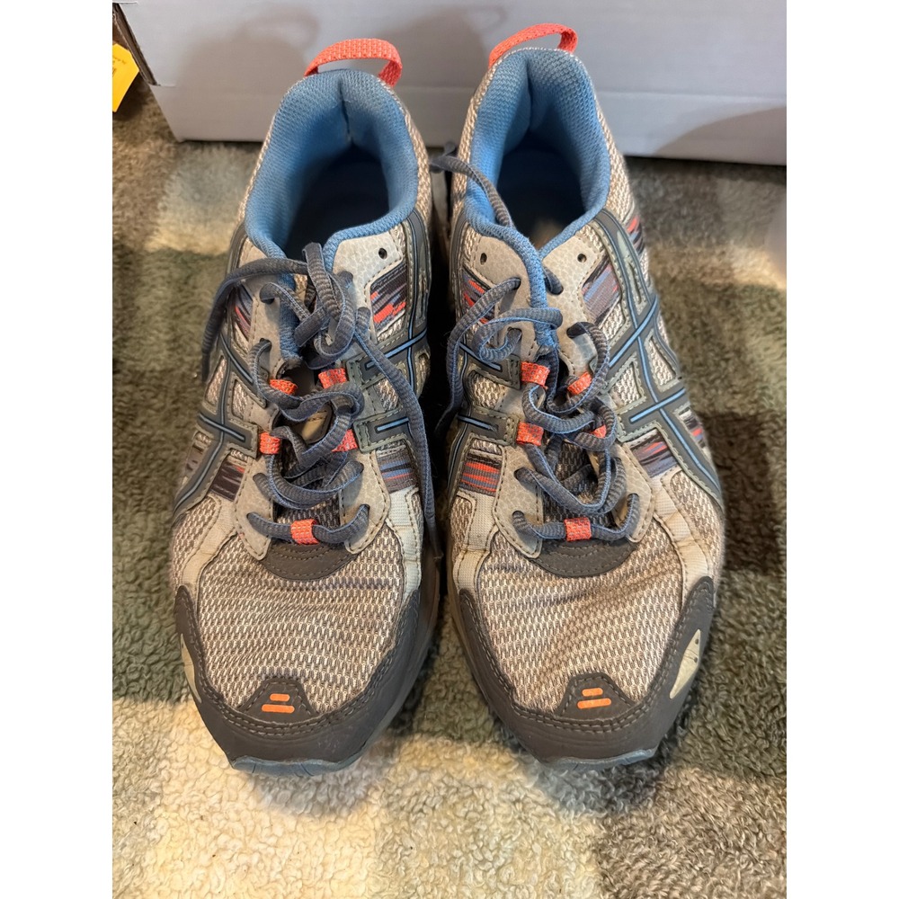 ASICS‎ GEL-Venture 5 Trail Running Shoes Womens 9 Gray Blue Coral T6N8N Sneakers
